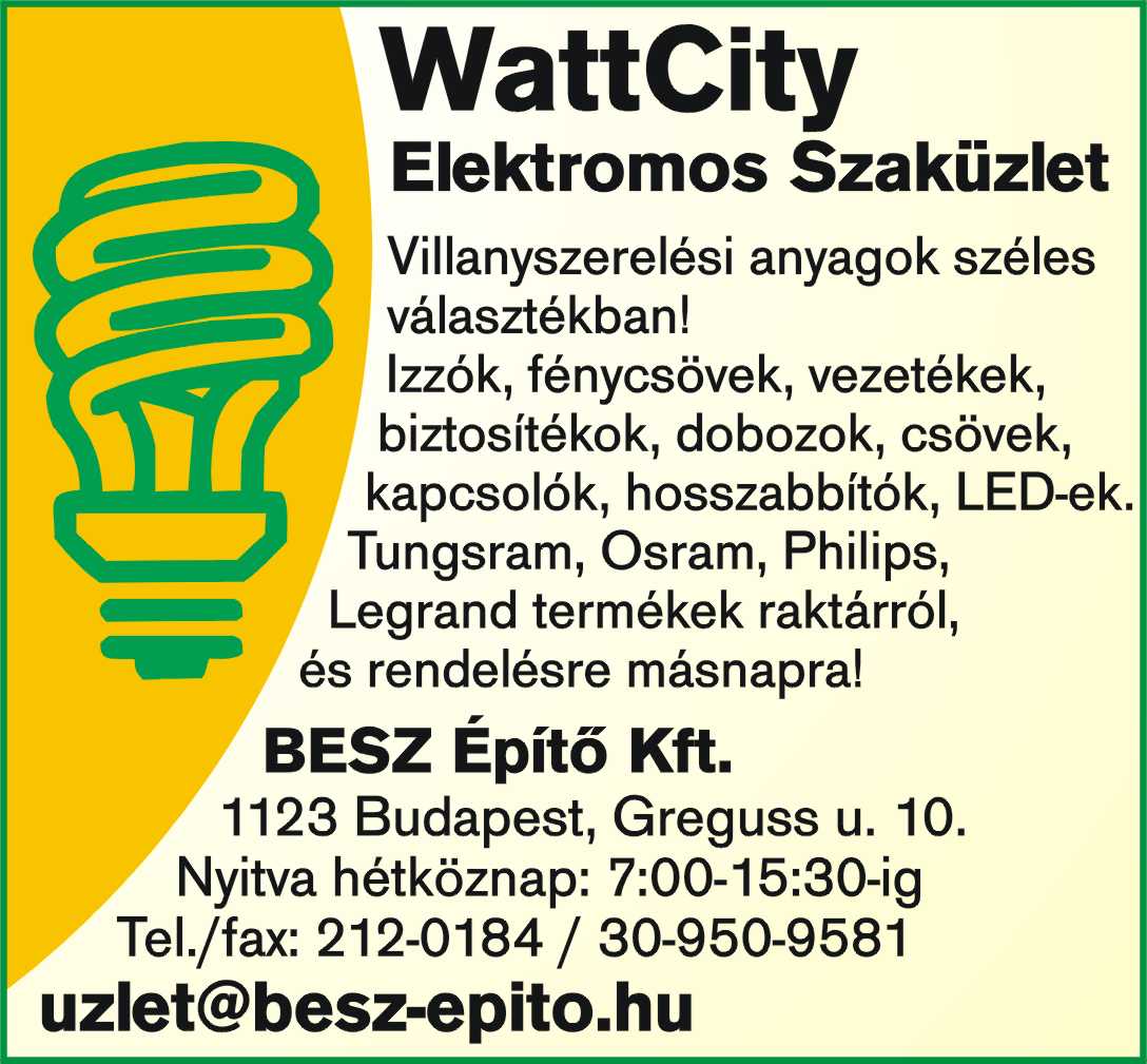 BESZ Építő Kft. elektromos szaküzlet, villanyszerelési szaküzlet BESZ Építő Kft. elektromos szaküzlet, villanyszerelési szaküzlet