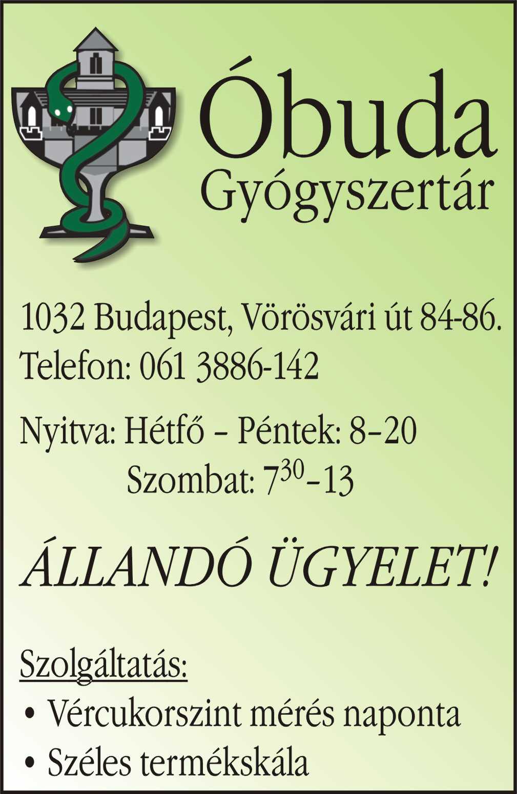 vércukorszint mérés gyógyszertár budapest)